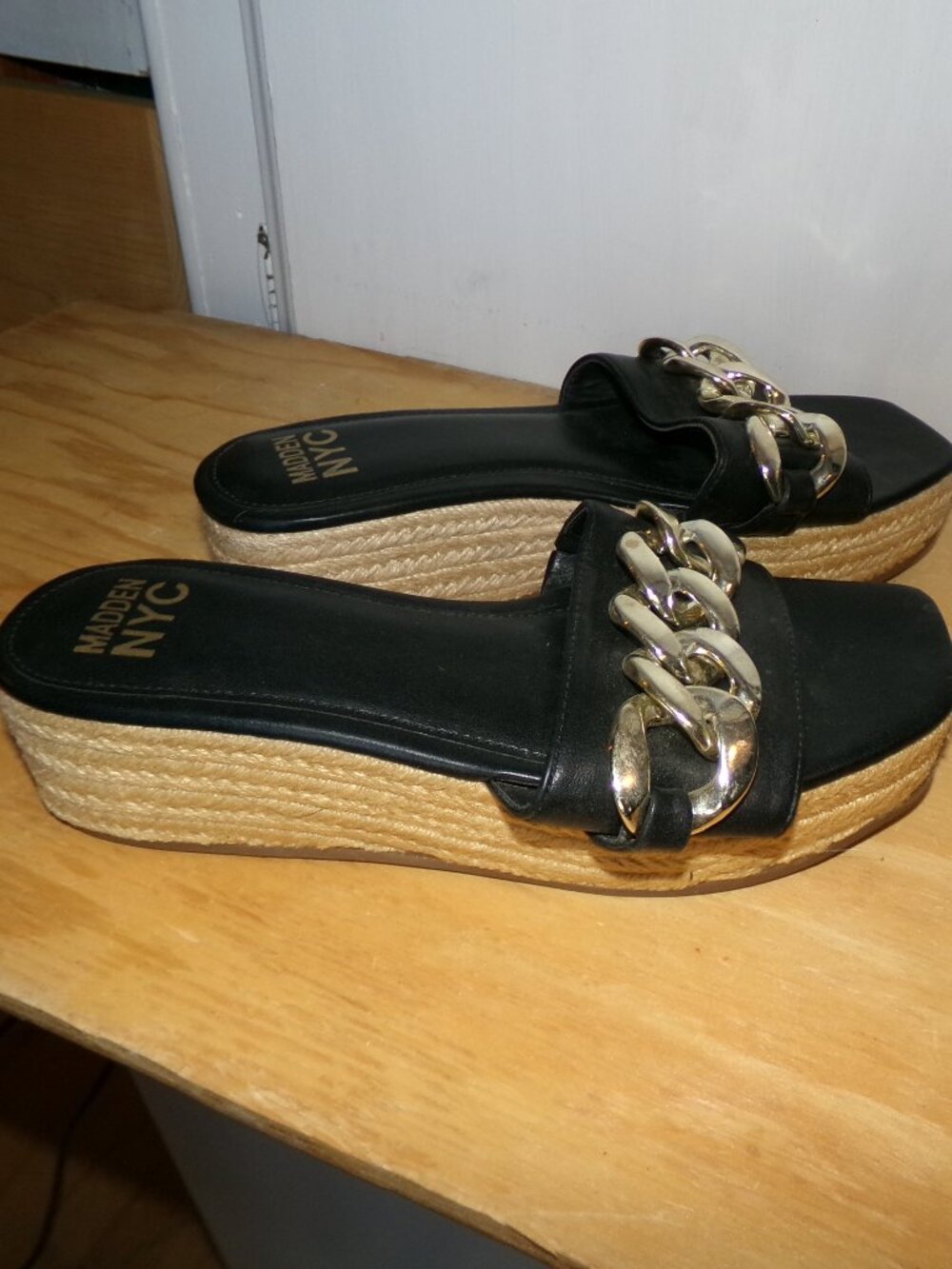 **Moving Sale** Madden NYC Black Espadrille Sandals Sz 8 *Fundraiser Item*